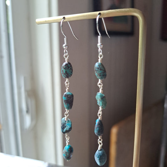 All turquoise earrings