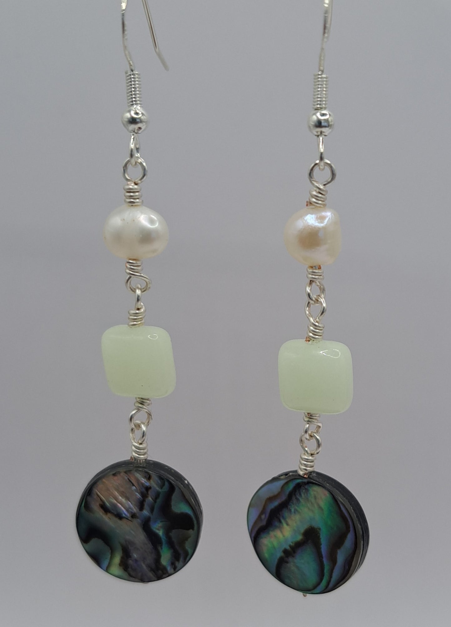 Glow in the Dark Abalone Earrings