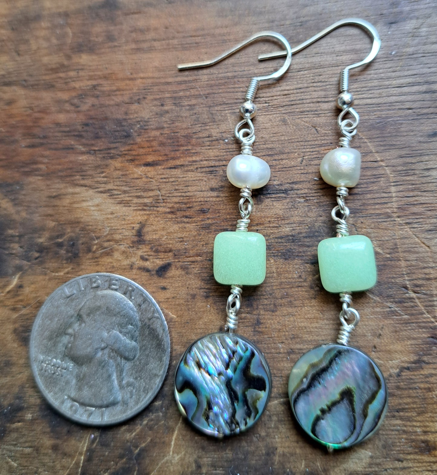 Glow in the Dark Abalone Earrings